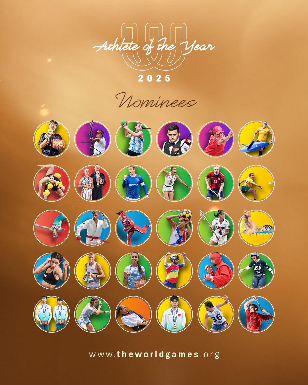 Candidates for The World Games Athlete of the Year 2025